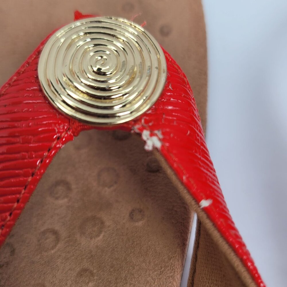Vionic Hilda Woven Women's Red Thong Sandals US Size 11 - Picture 8 of 11